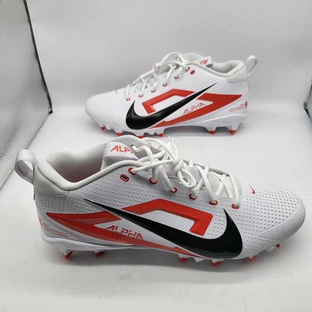 Nike Alpha Menace 4 Men 13 White‎ Red Football Cleats FZ7703-103